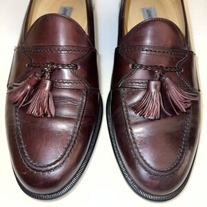 Johnston & Murphy Mens Hayes Tassel Loafer 8.5M Brown SlipOn Dress Classic Shoes